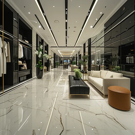 Contemporary modern luxury retail store